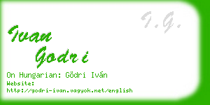 ivan godri business card